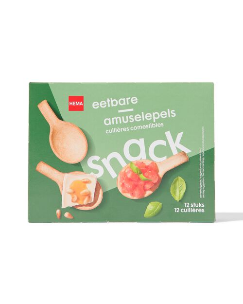 12 cuillères à amuse-bouche comestibles