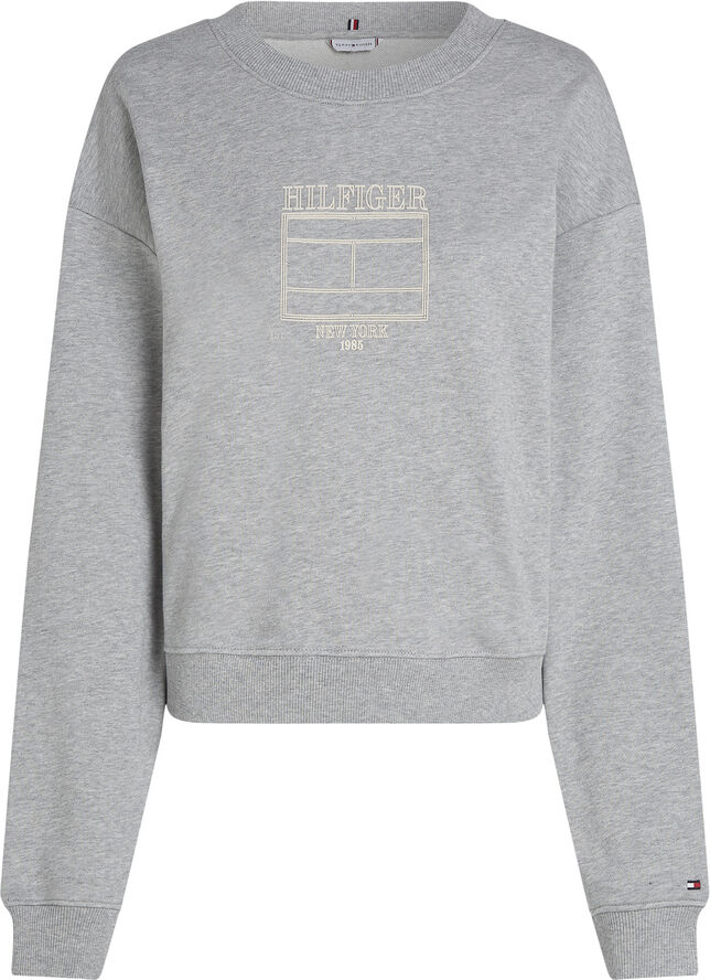 Tommy Hilfiger BOXY OUTLINE FLAG C-NK SWTSHRT Light grey htr