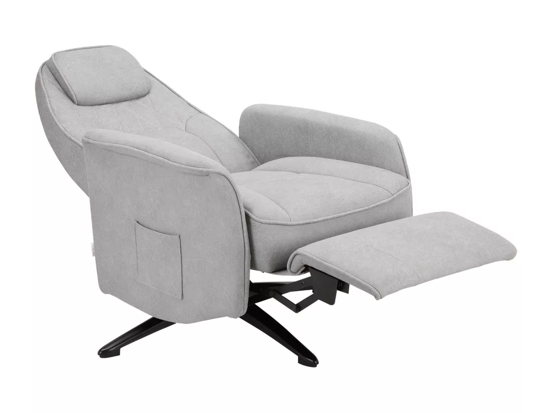Madoc | Fauteuil de relaxation manuel en tissu Gris
