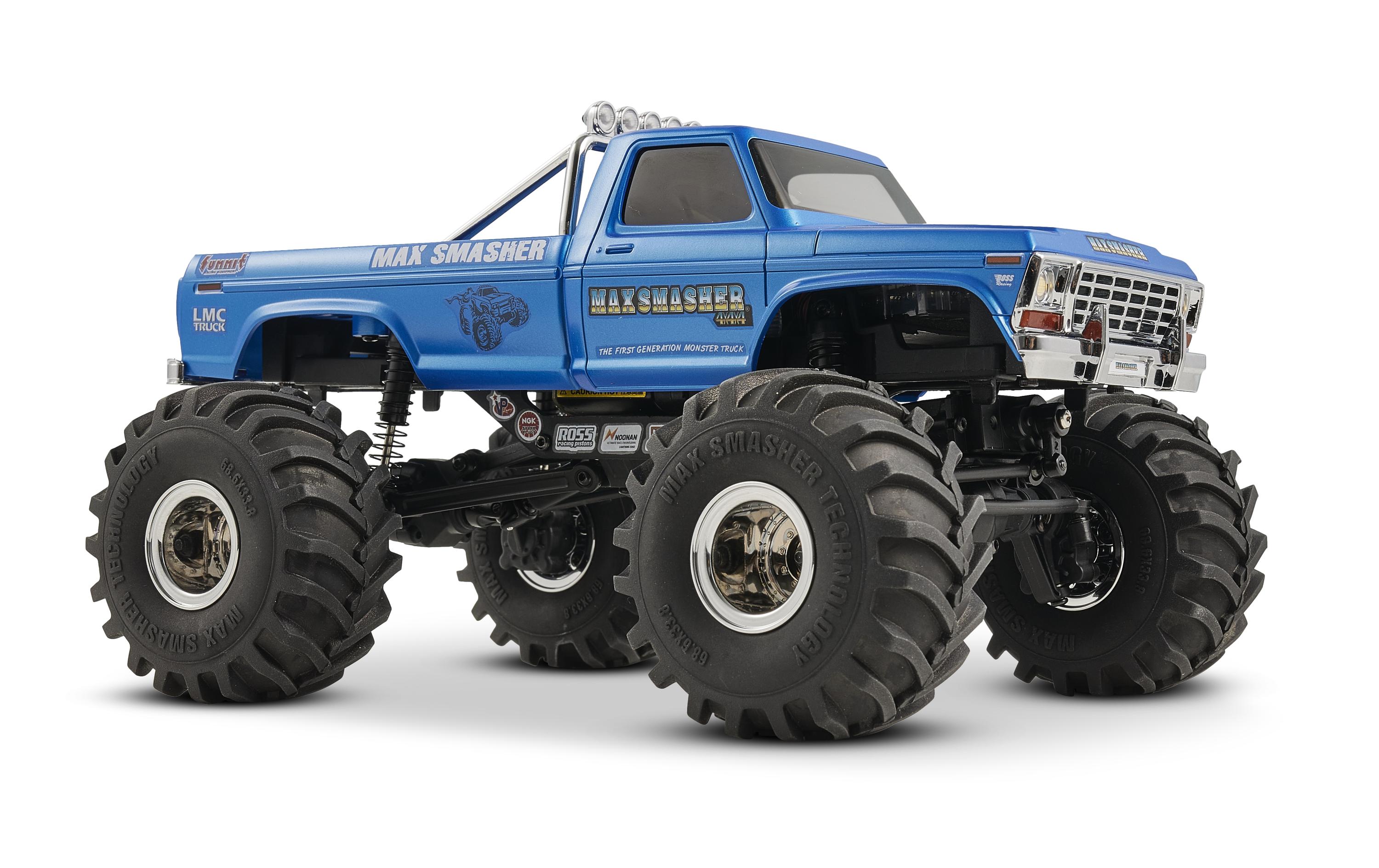 Monster Truck FCX24 Max Smasher 4x4, Blau RTR, 1:24<br>Micro Monstertruck mit 2-Gang Getriebe und Portalachsen