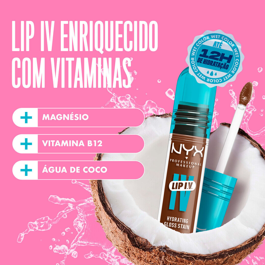 NYX Professional Makeup  Lip I.V. - Lip Gloss Stain Hidratante