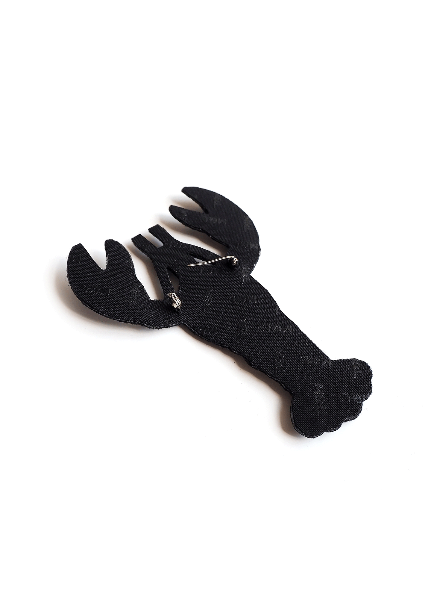 Broche brodée Homard rayé