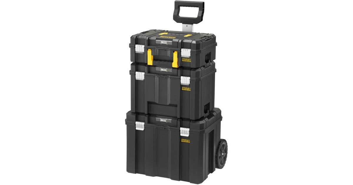 StanleyFATMAX PRO-STACK 3 in 1 moduleerbare opbergkoffers gereedschapsbox  (Zwart/geel)