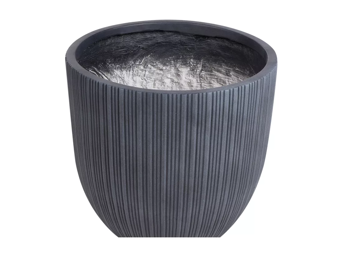 Cache-pot FRAXINUS Céramique 42 cm Gris graphite