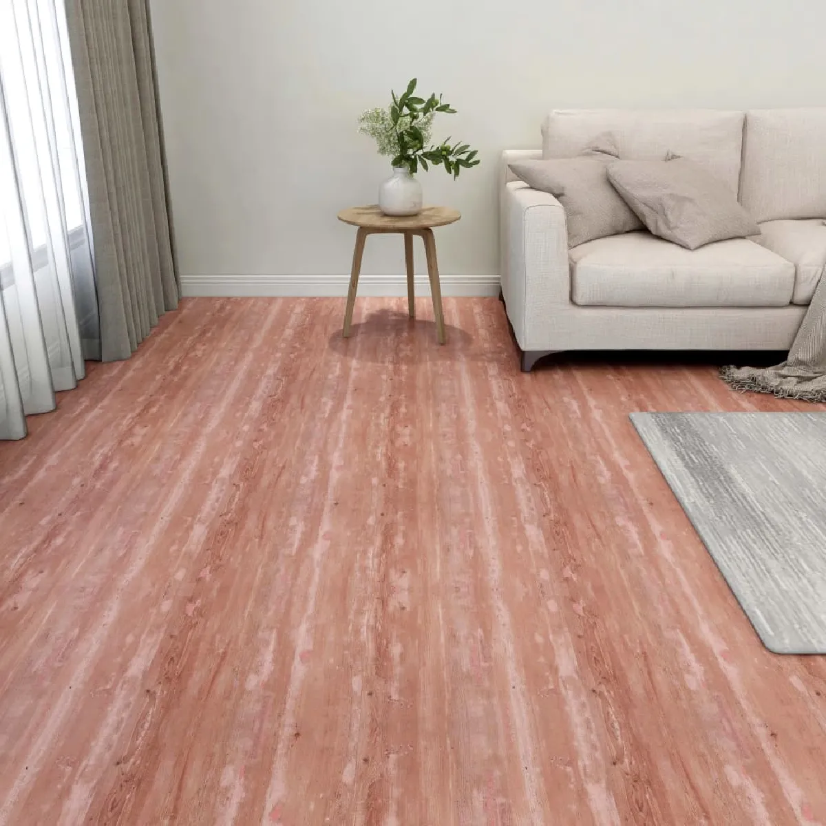 vidaXL Dalles PVC autoadhésives 1,86 m² - Rouge
