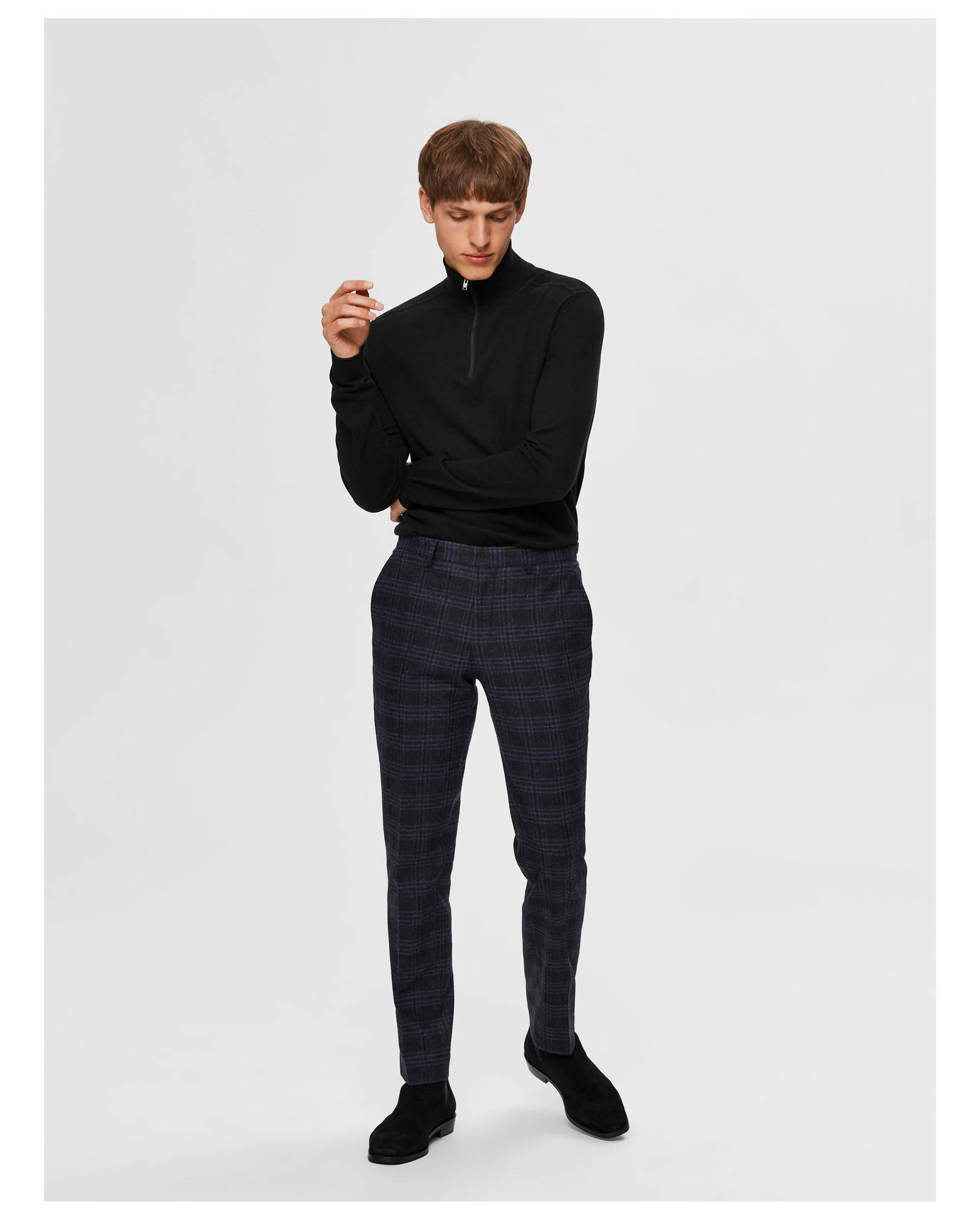 Selected Homme| Herren Pullover SLHBERG HALF ZIP CARDIGAN B