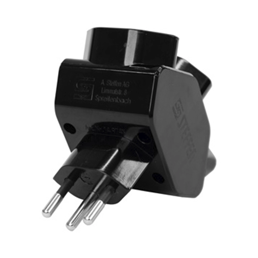 STEFFEN Mehrfachadapter sternförmig 3xT13 schwarz