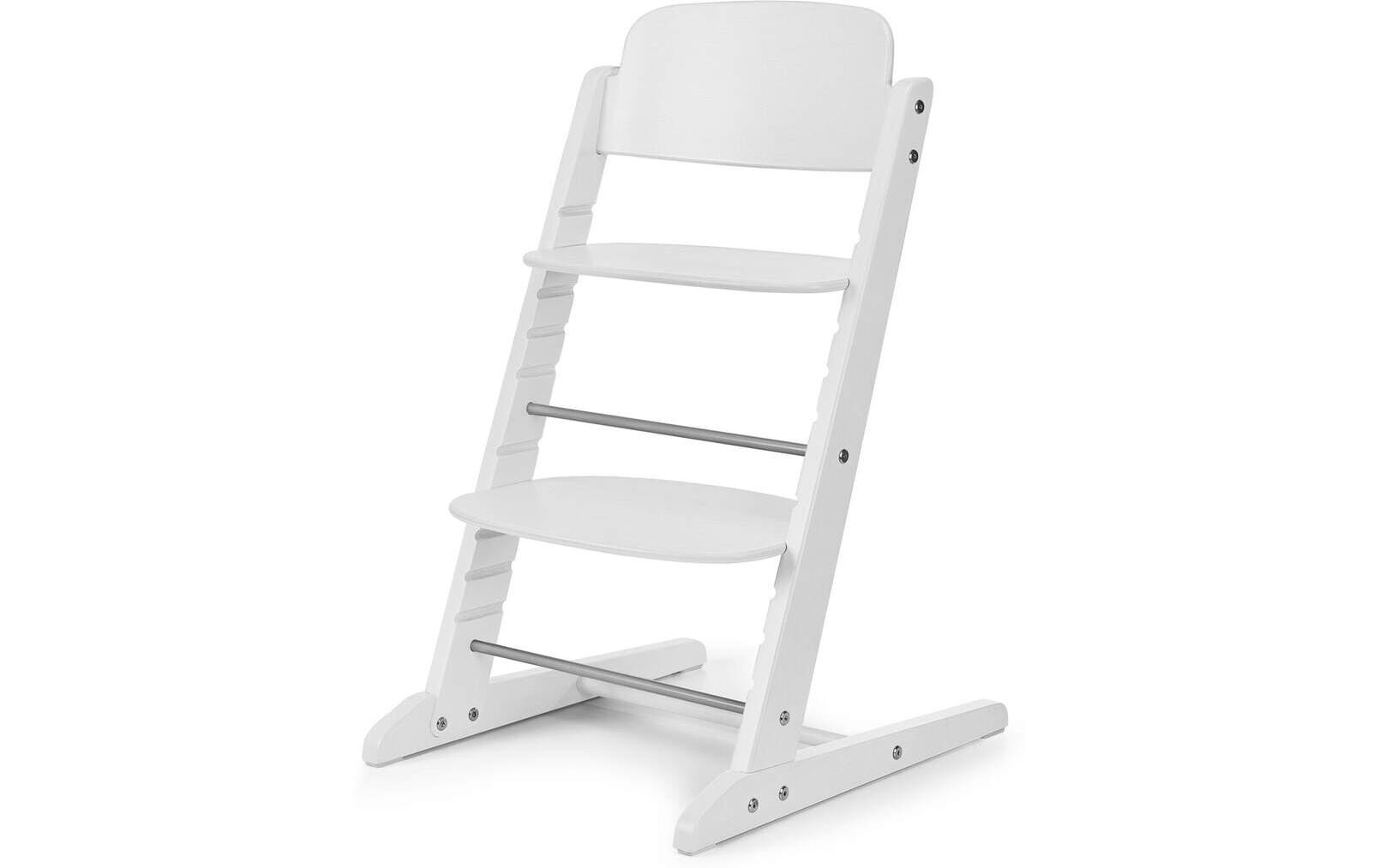 Treppenhochstuhl Iris 3in1 Weiss<br>Höhenverstellbarer Hochstuhl aus Holz für Kinder und Erwachsene
