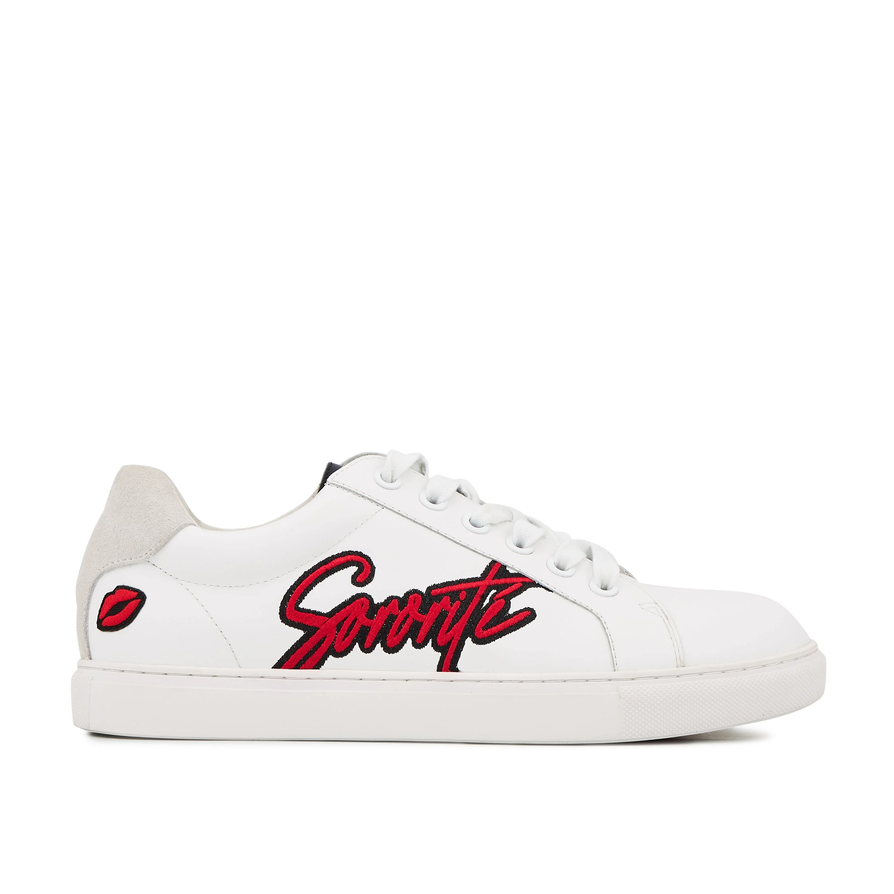 SIMONE SORORITÉ EMBLEME - Sneakers en cuir | Blanc
