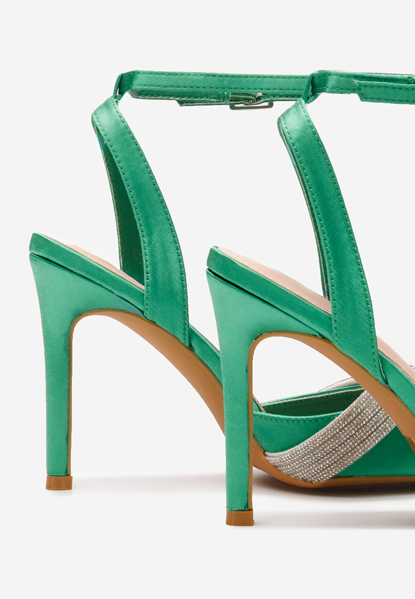 Chaussures slingback vert Anniela