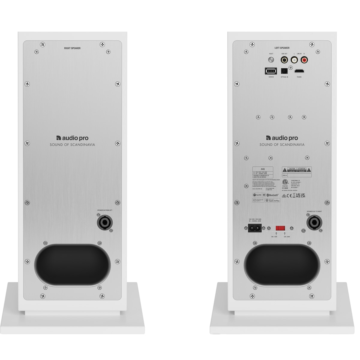 Audio Pro A48 Hi-Fi høyttalersett (hvit)
