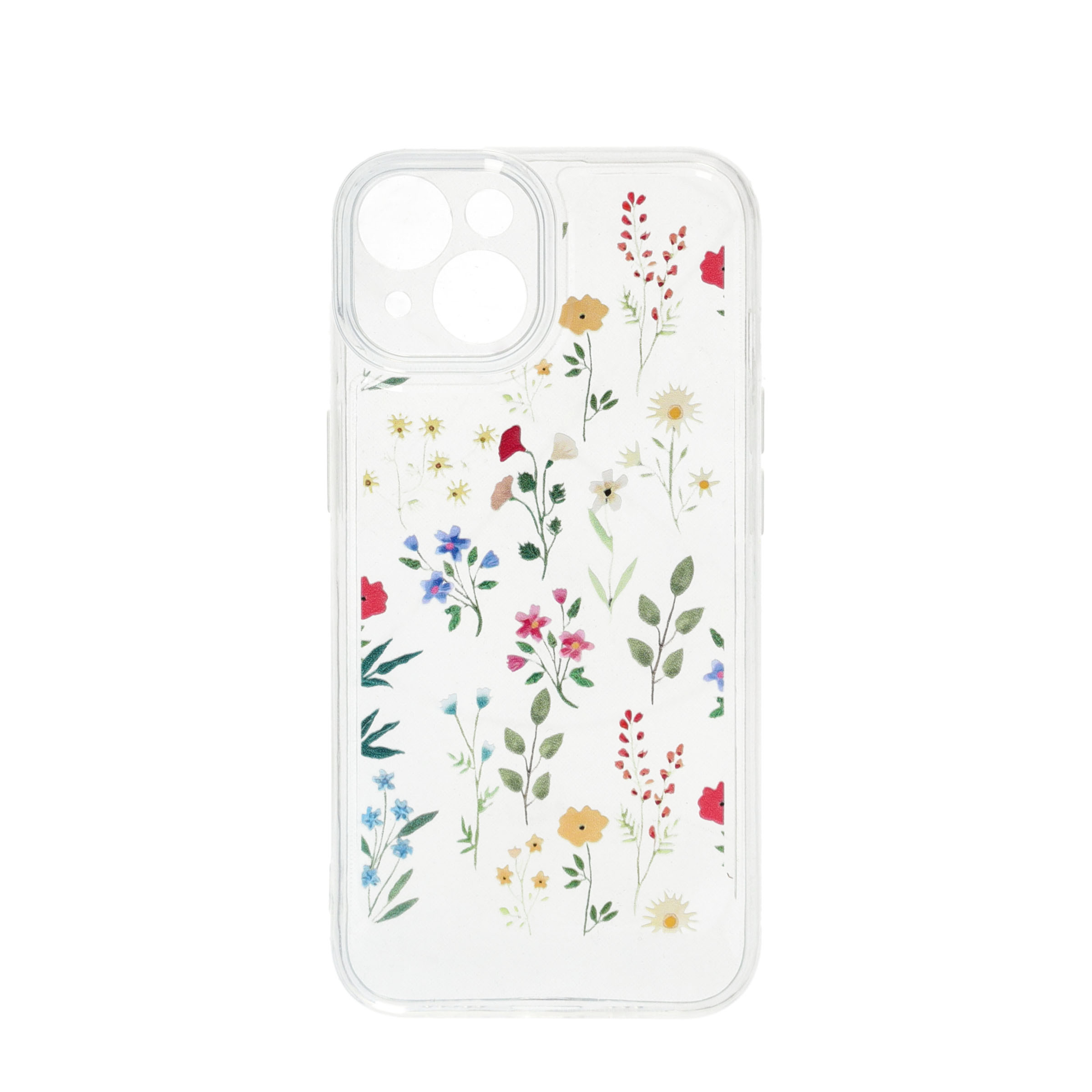 iPhone 14 Gummi Case Schutzhülle mit Kameraschutz - Bunte Blumen