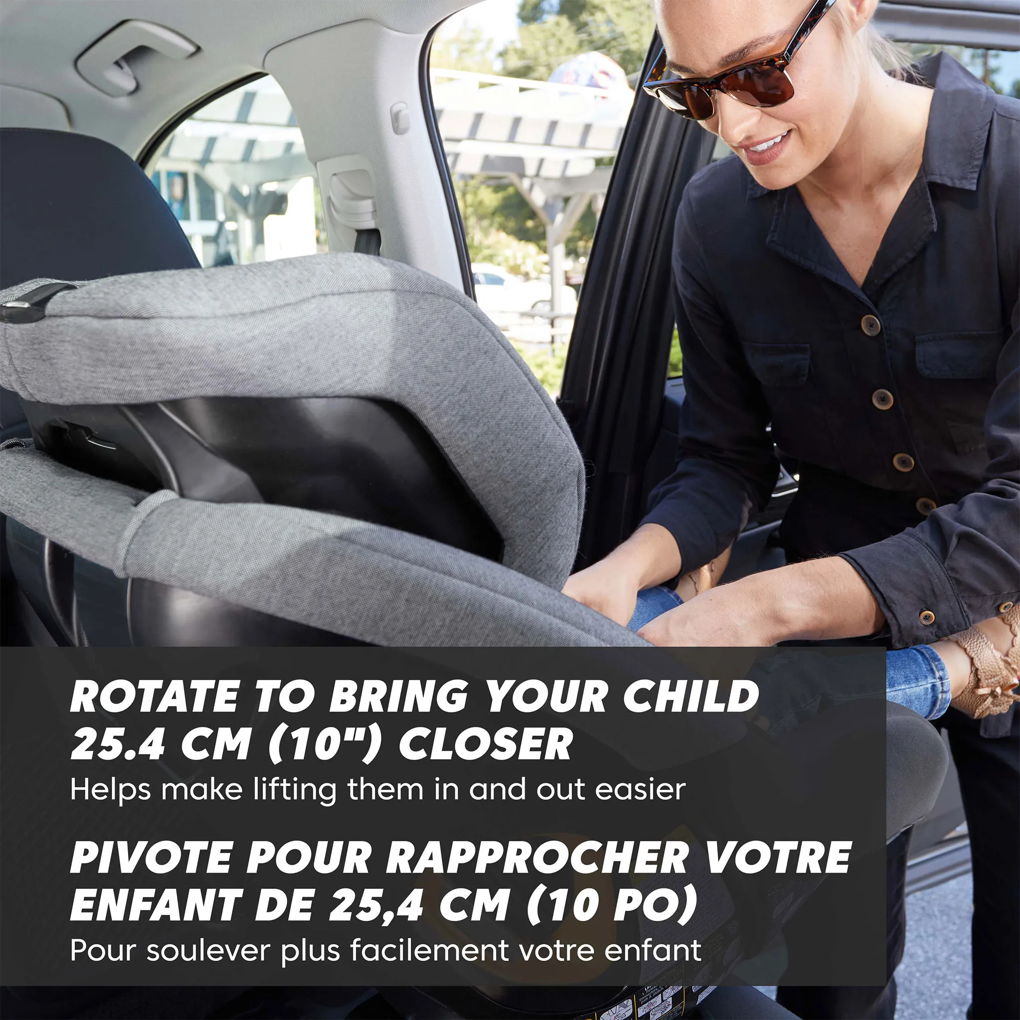Baby Jogger Siège d'Auto City Turn™ Rotating Convertible 4-65lb - Paloma Greige
