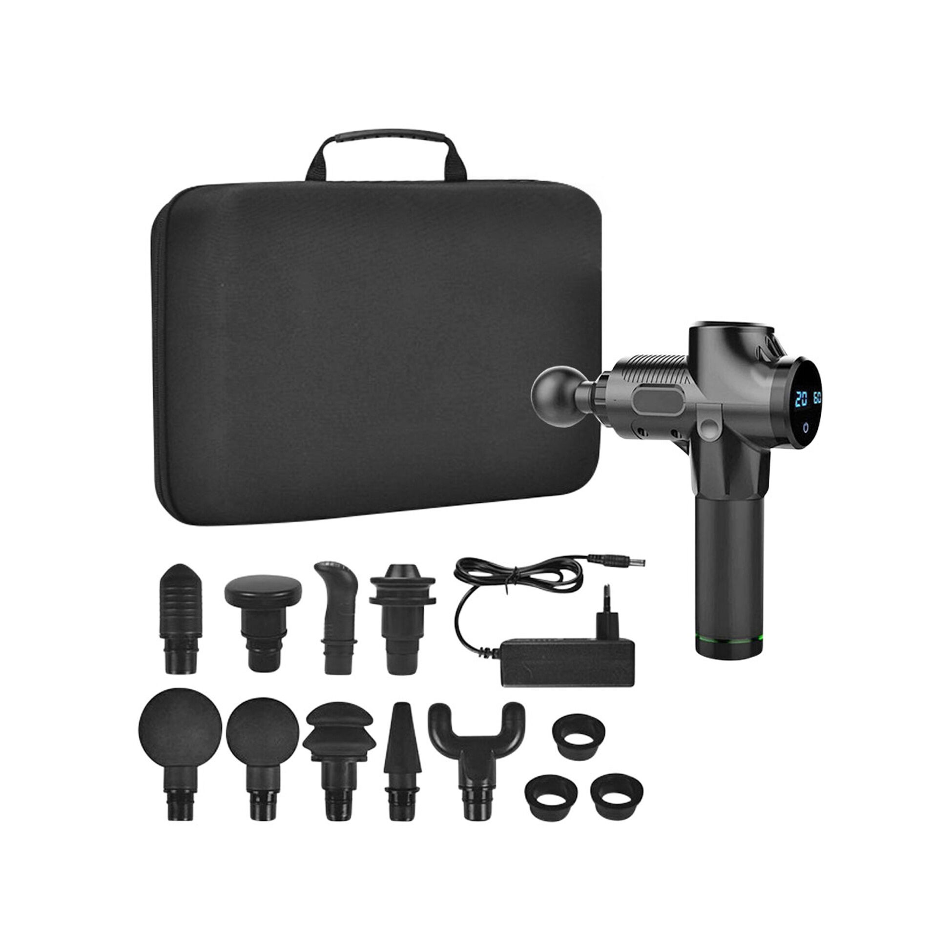 Massage Gun mit 9 Massageköpfe
