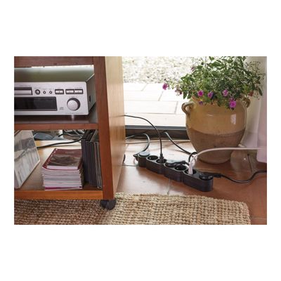zenitech Home Green - Multiprises avec 6 prises 16A + interupteur - 3680 Watt - 1.5 m cordon - noir