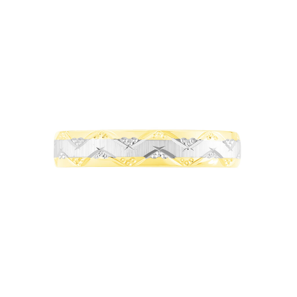 Alliance Clotilde Demi Jonc Classique Or Bicolore