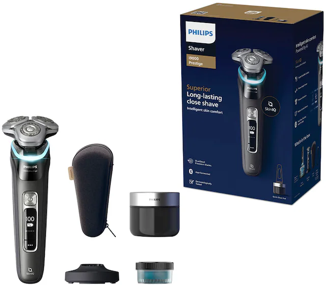 Philips Elektrorasierer »Series i9000 Prestige XP9202/10« integrierter Präzisionstrimmer mit SkinIQ Technologie, inkl. Ladestand, Reiseetui