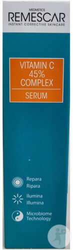 Remescar Sérum Réparateur À La Vitamine C 45% Complex Et Acide Hyaluronique 30ml