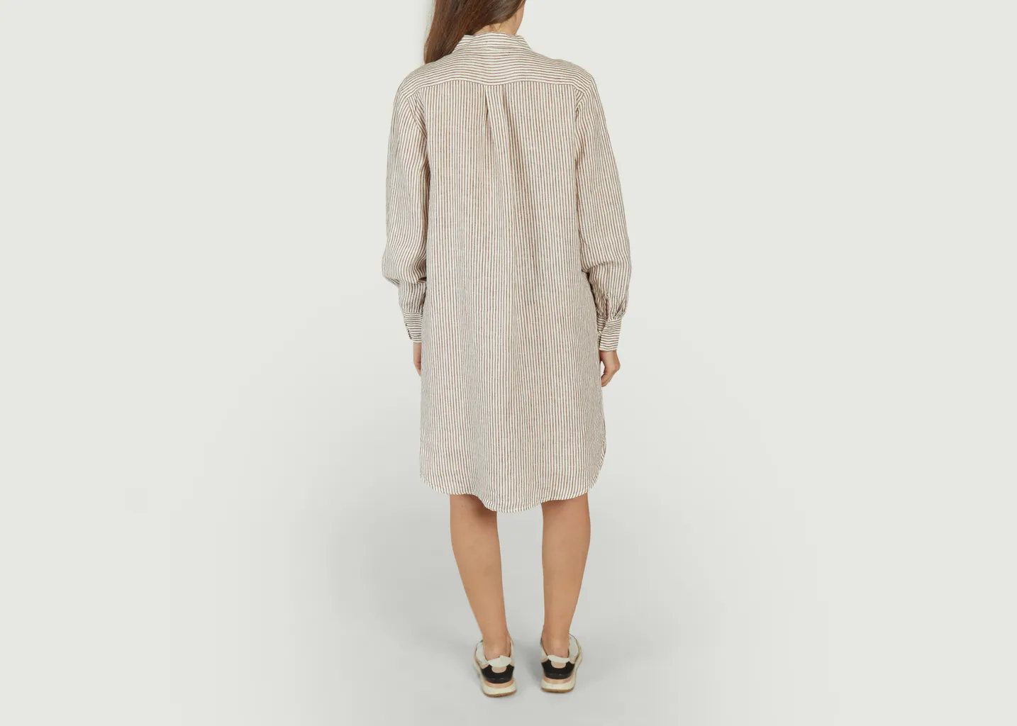 Robe Classique En Lin Rayé KCA