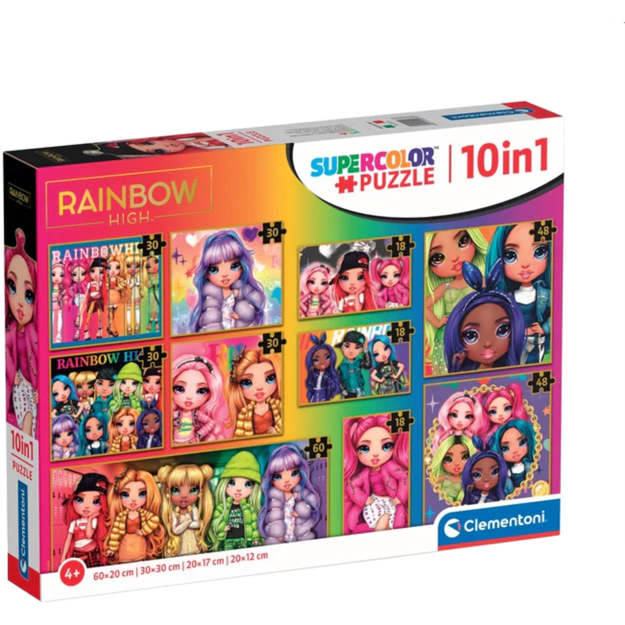 Clementoni Puzzle Supercolor 10 in 1 - Rainbow High