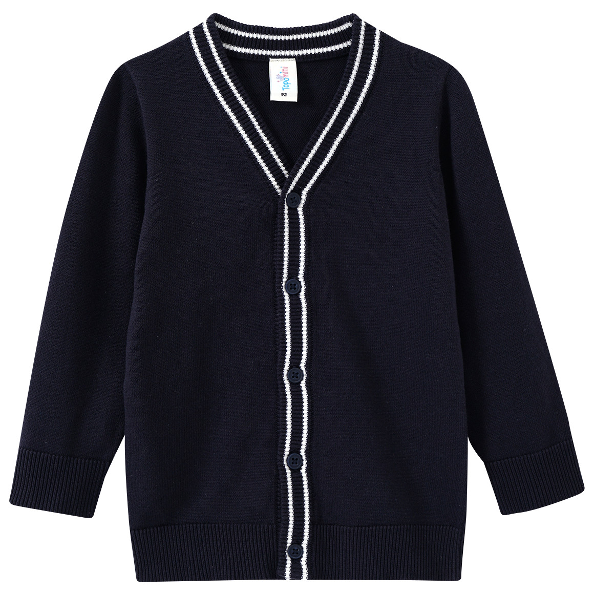 Topomini Baby Strickjacke mit Knopfleiste dunkelblau