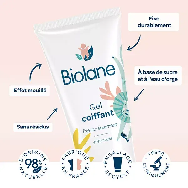 Biolane - Gel Modelador para Cabelos - Baby - Fixação para Cabelos Finos - 100ml
