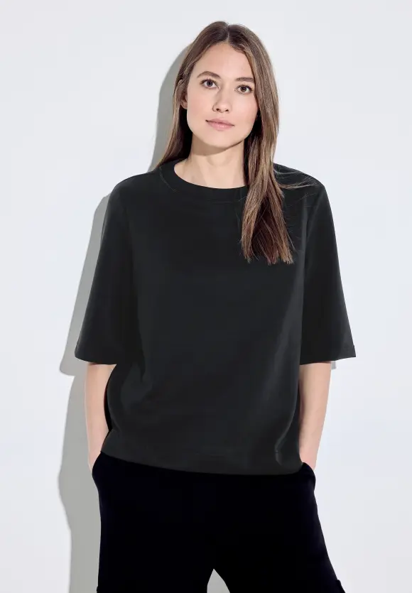 Kurzarm Sweatshirt - Black