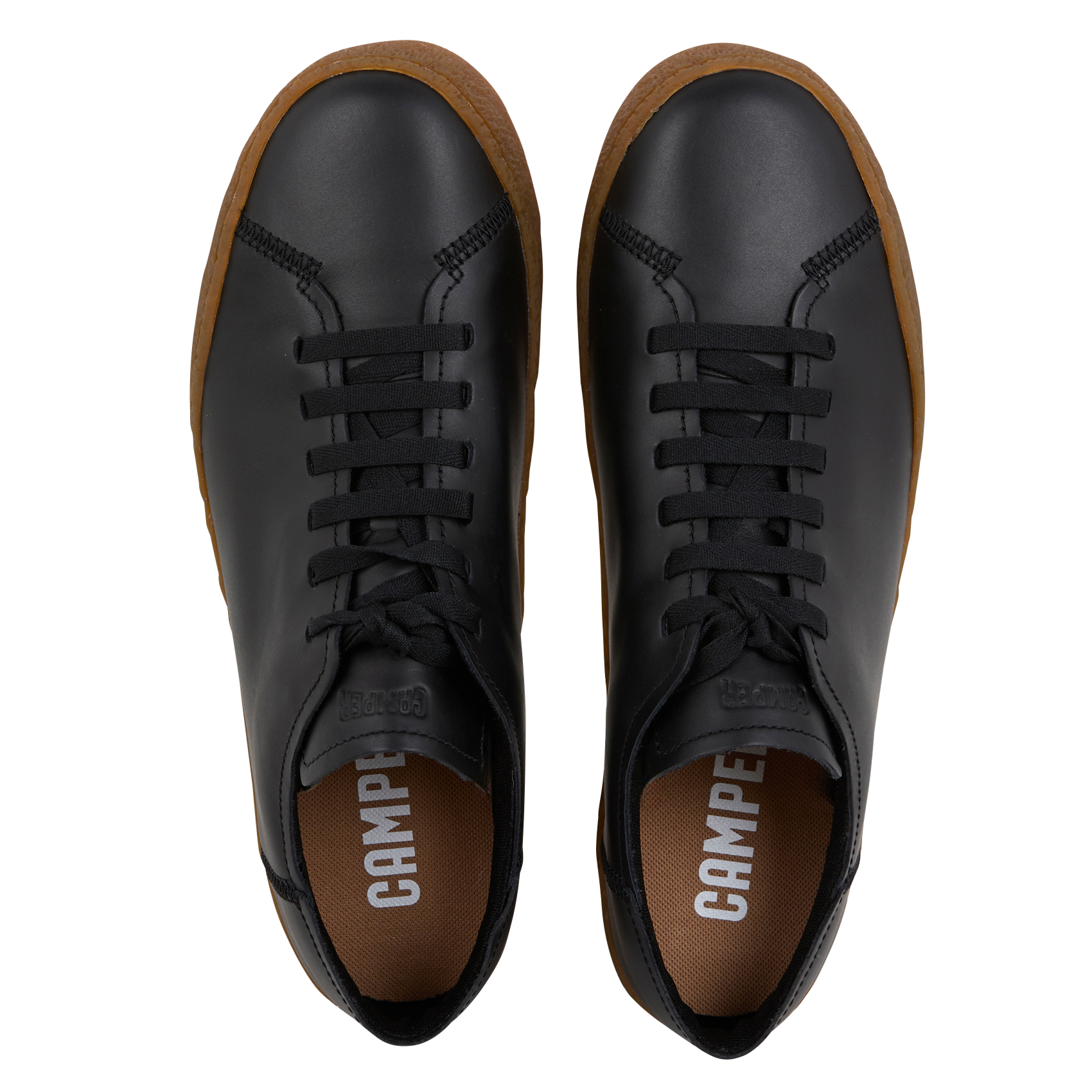 PEU TERRENO - Baskets basses en cuir | Noir