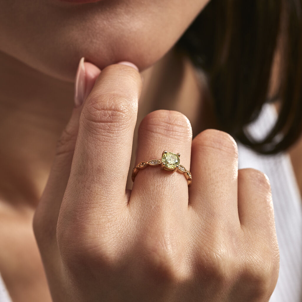 Bague Kurt Plaqué Or Jaune Oxyde De Zirconium
