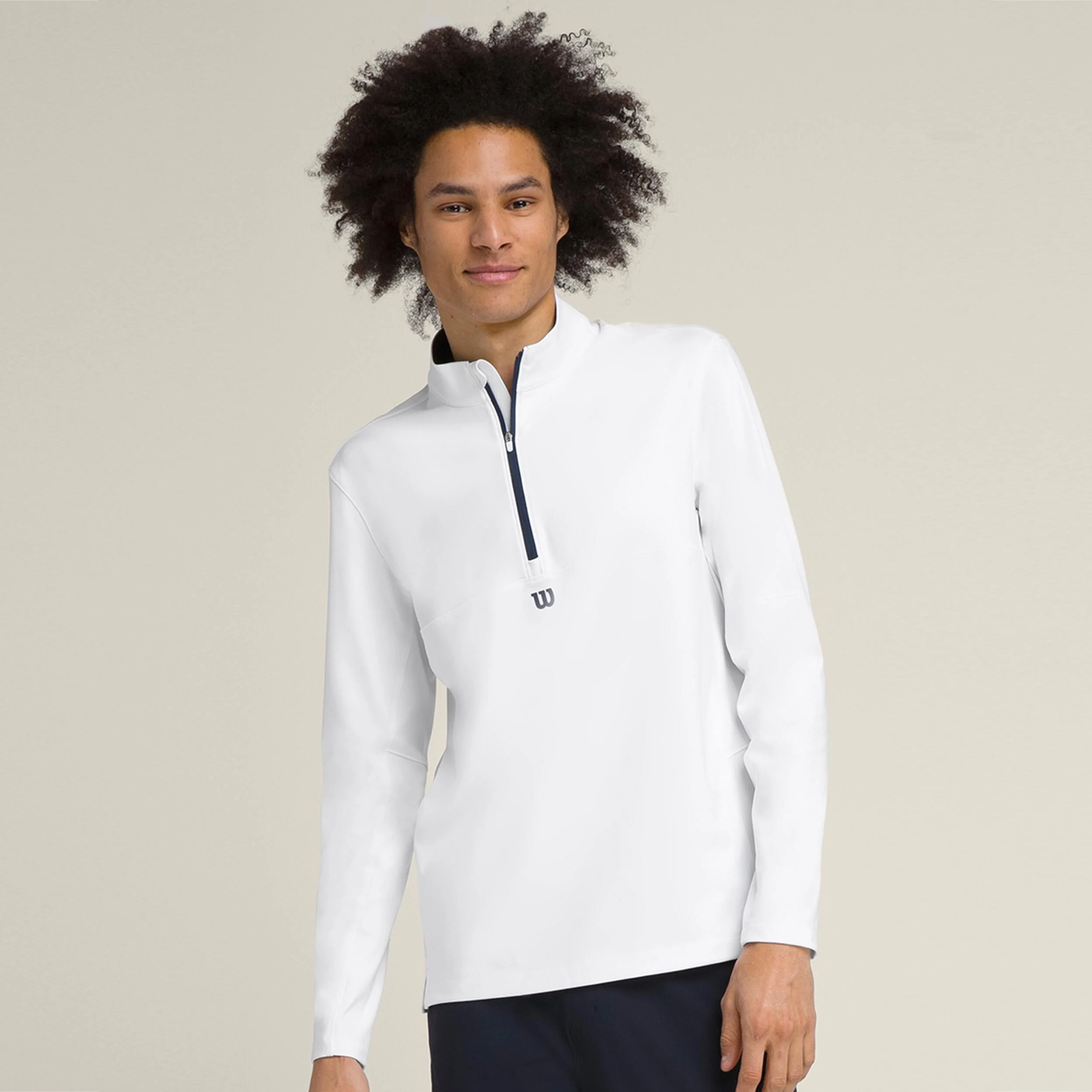 Wilson Elevate Performance Haut Manches Longues Hommes - Blanc