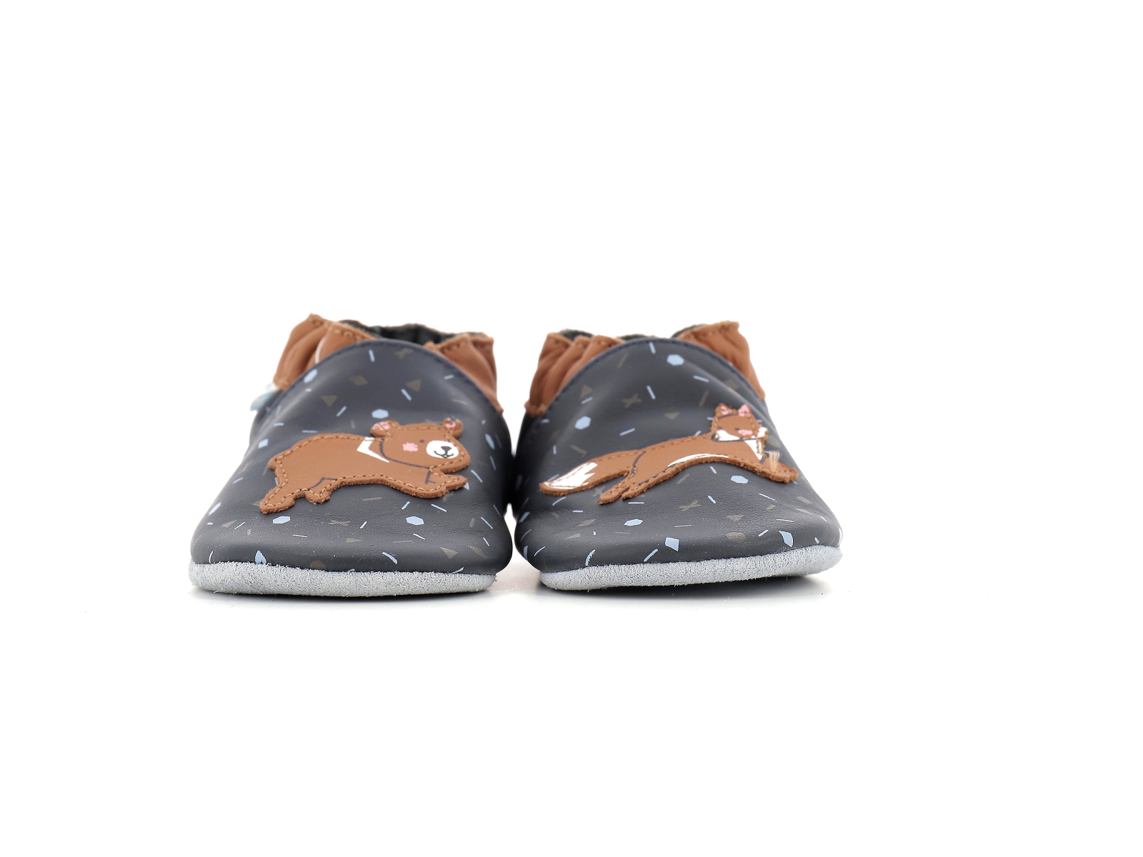 Robeez-GAME RUN Cuir Marine