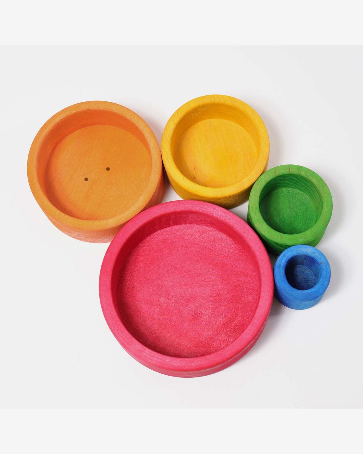 Stableskåler Regnbue 5pk – Leke i Tre | Montessori Leker