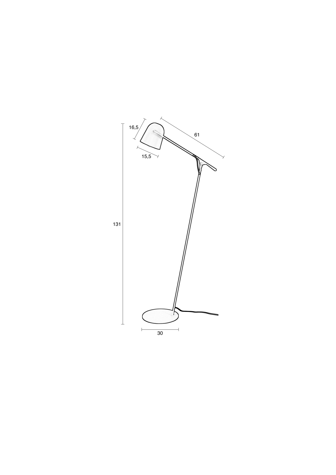 Zuiver vloerlamp Lau Zuiver Lau vloerlamp zwart