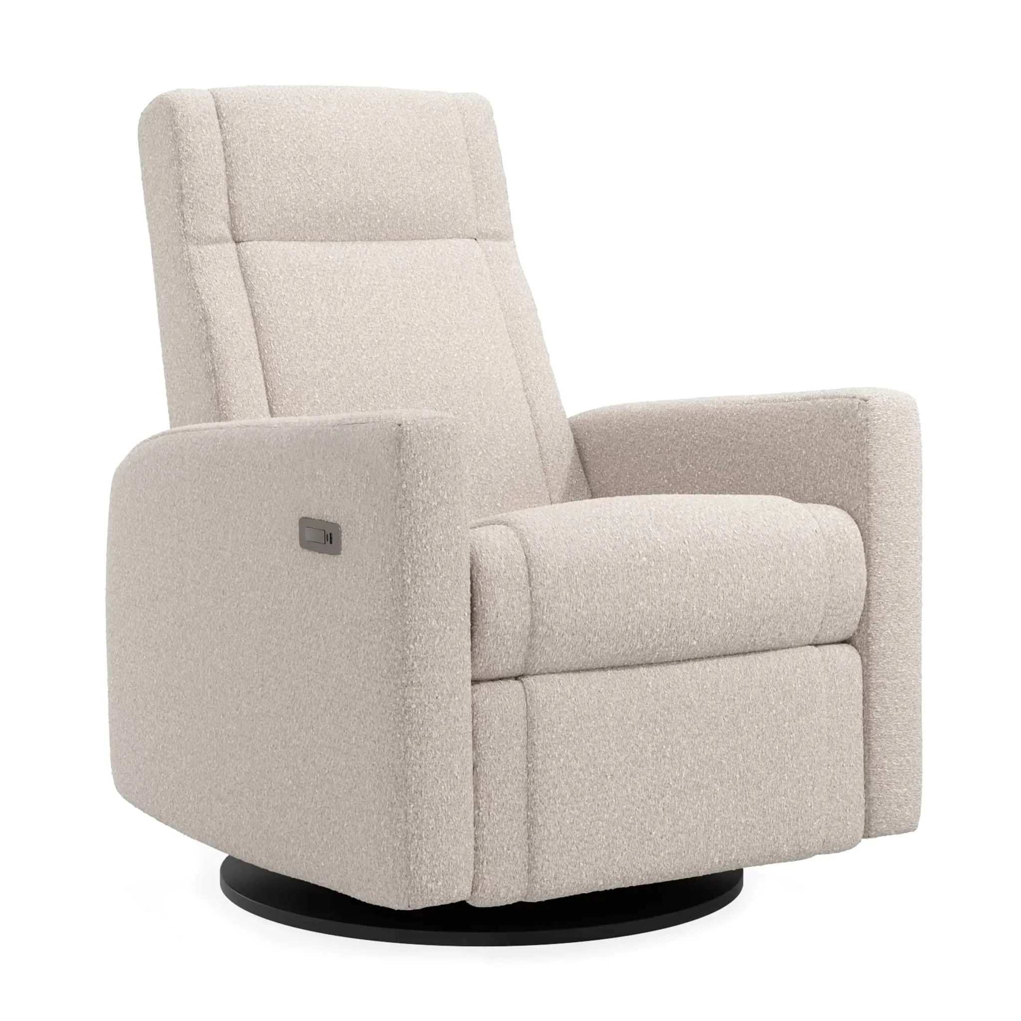 Jaymar BB Fauteuil Berçant et Pivotant Nelly - Beyond Sheep Vanille  Noir avec Mécanisme Électrique