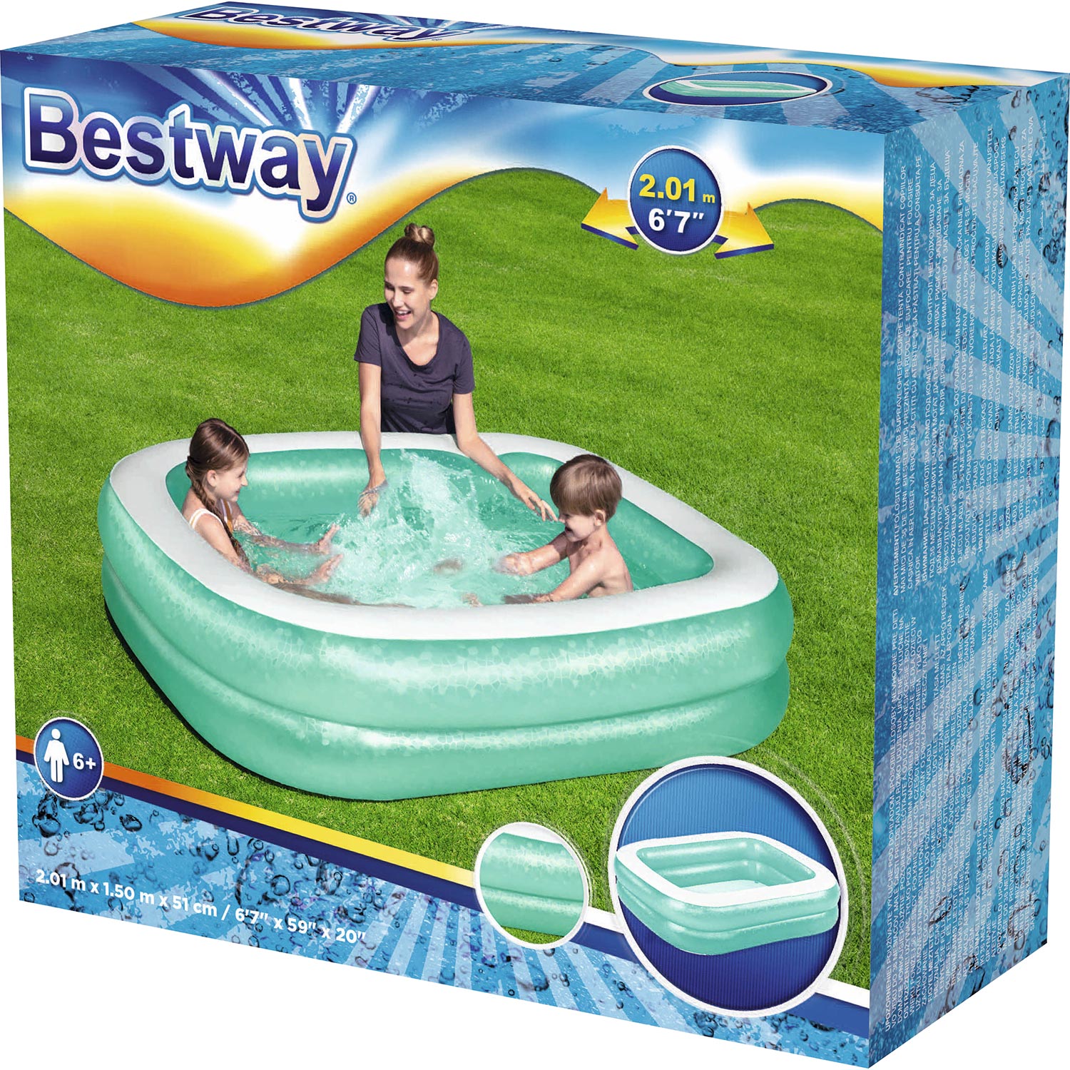 Piscina inflável familiar Bestway 201 x 150 cm