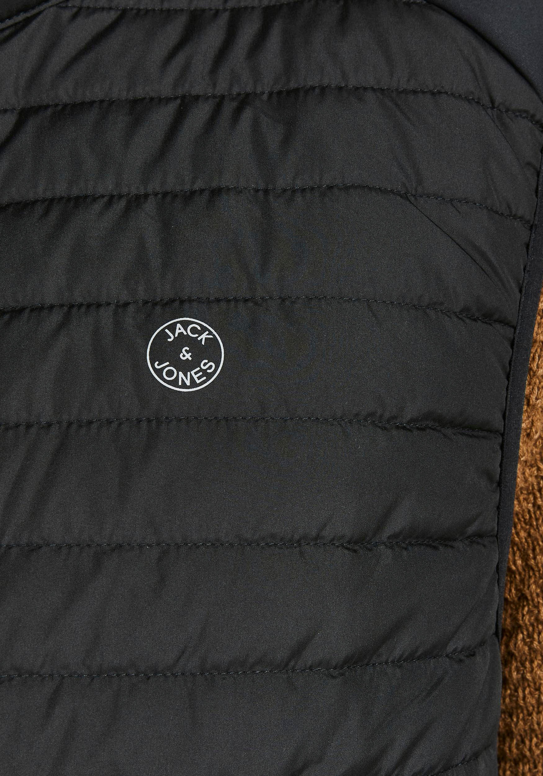 Jack & Jones PlusSize Steppweste »MULTI mit Stehkragen und normaler Form«, unifarben, modisch, regular fit, Polyester, Stehkragen
