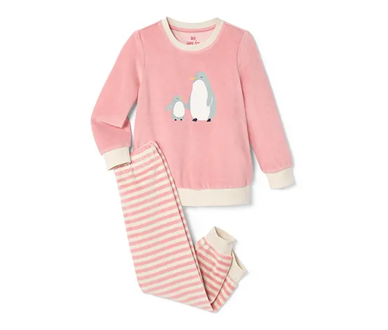 Kinder-Nicki-Pyjama mit Pinguin-Print