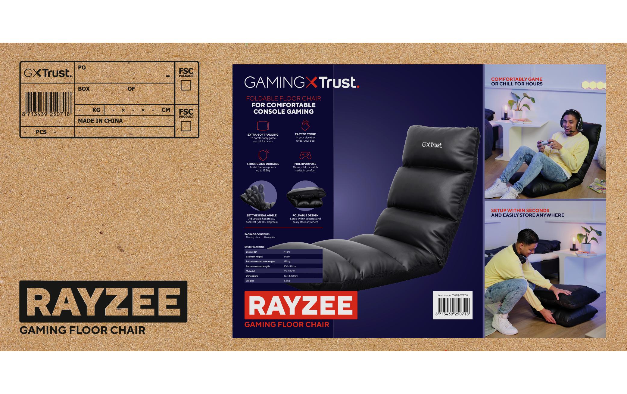 Seatbag GXT 718 Rayzee SchwarzKlappbarer Gaming-Floor-Stuhl