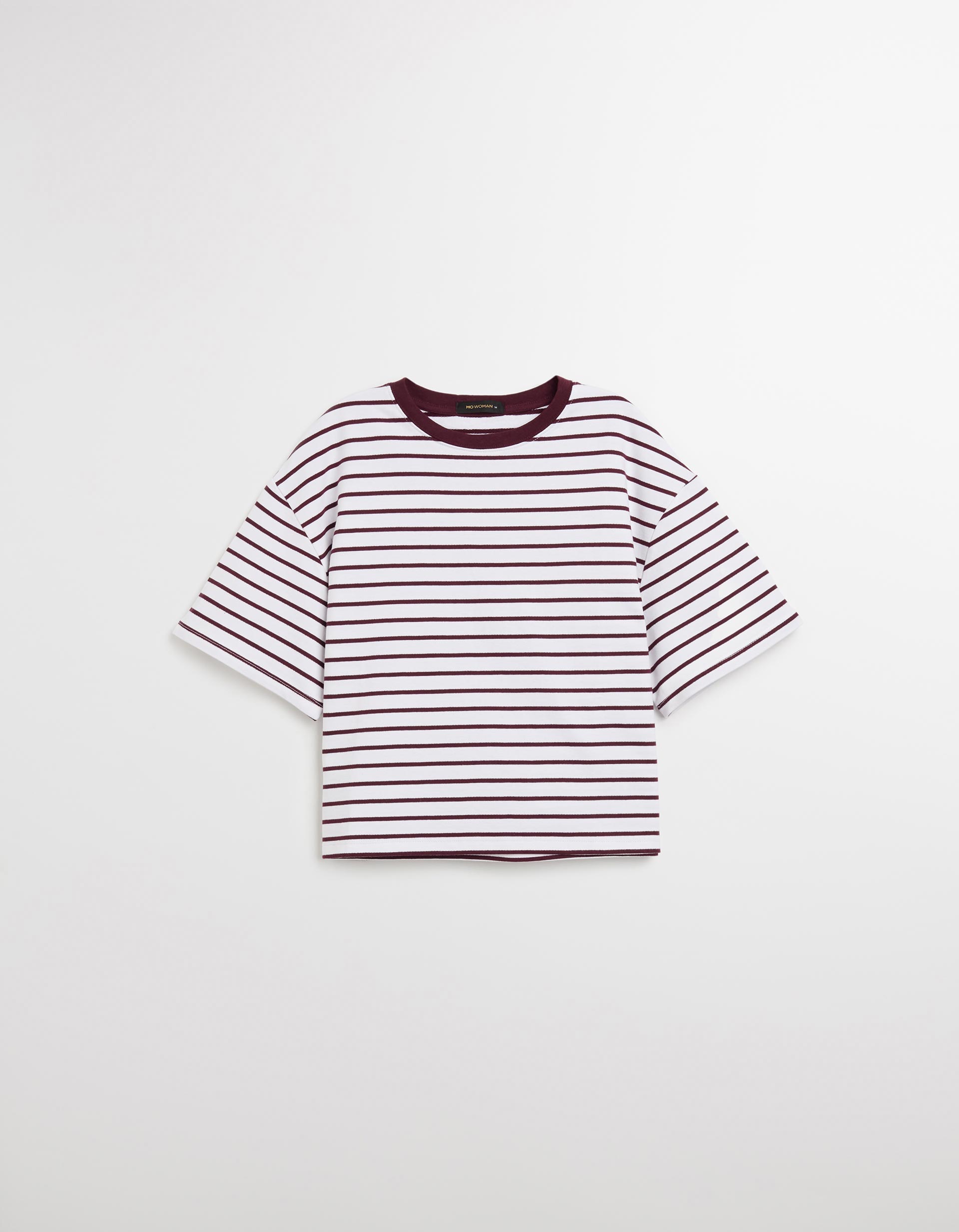 T-shirt Riscas, Mulher, Roxo