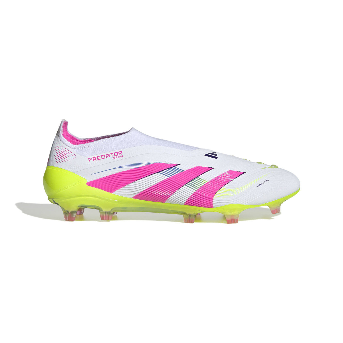 Adidas Predator Elite Veterloze Gras Voetbalschoenen (FG) Wit Roze Neongeel