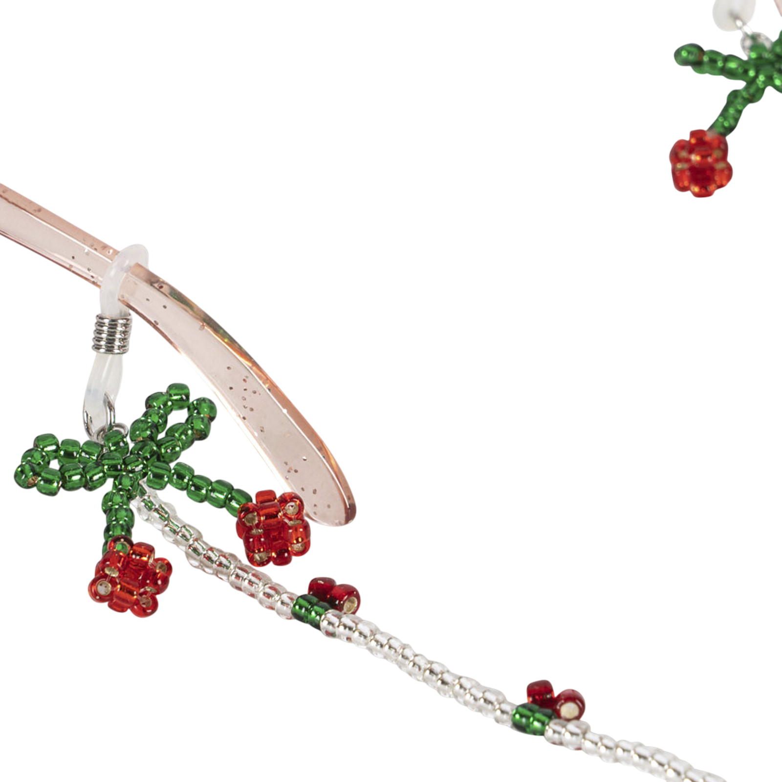 Brillenband Bead Chain Cherry Multi
