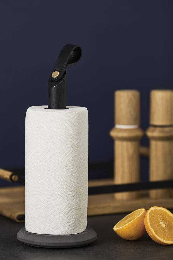 GEJST GRAB Kitchen Roll Holder Black Oak Sort