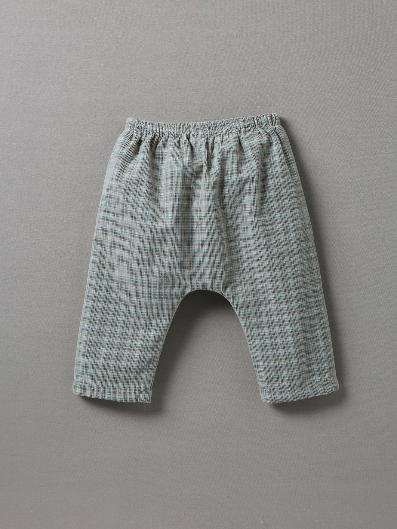 Sarouel en velours Bébé à carreaux