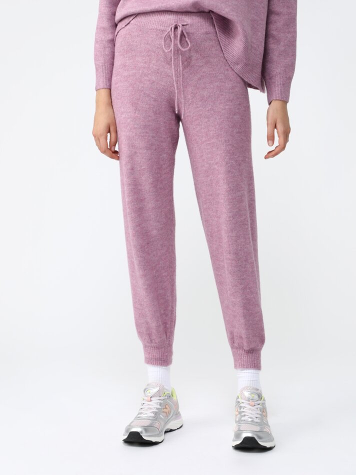 Calça jogger de malha - Lilás