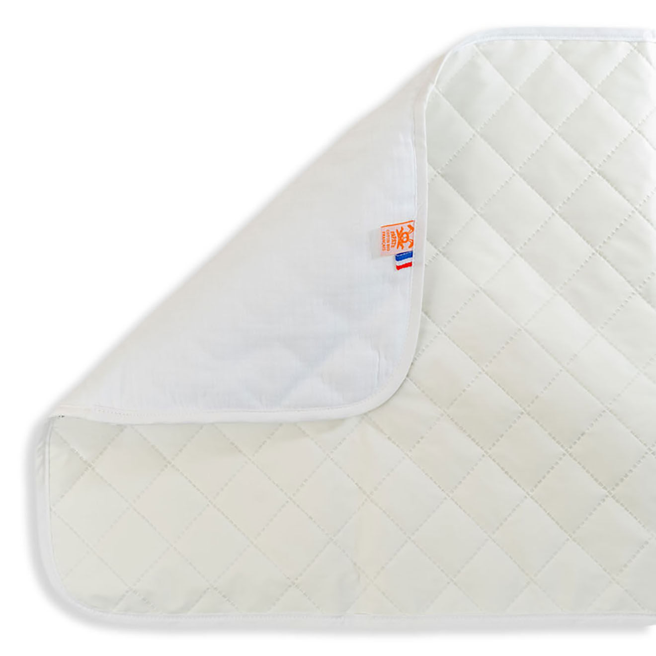 Papate Tapis à Langer Nomade en Coton Bio blanc - 65x42 cm