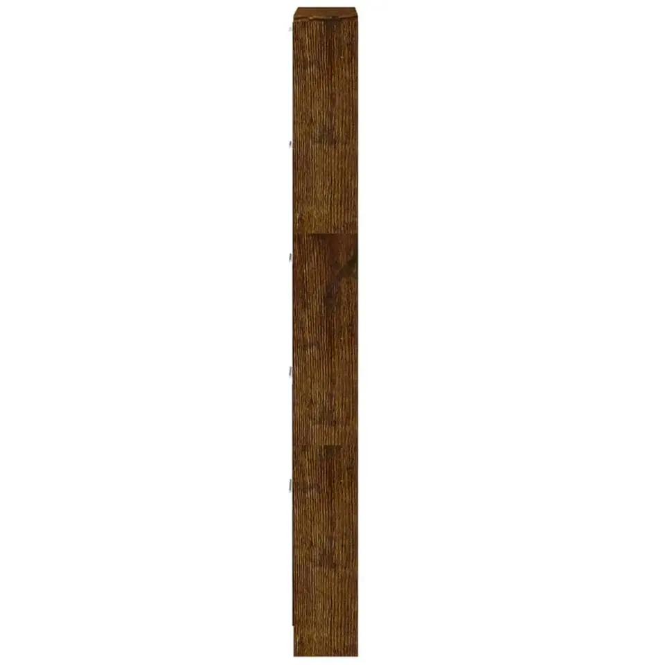 vidaXL - Industriële Schoenenkast met 5 kleppen - Gerookt eiken - 59x17x169 cm