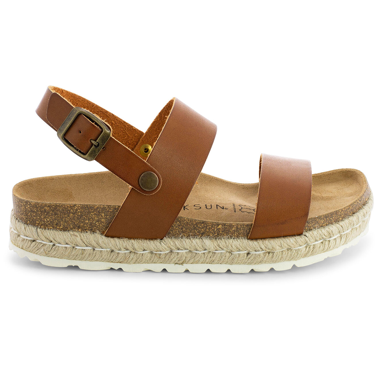 Backsun Sandales en Cuir Diadema camel