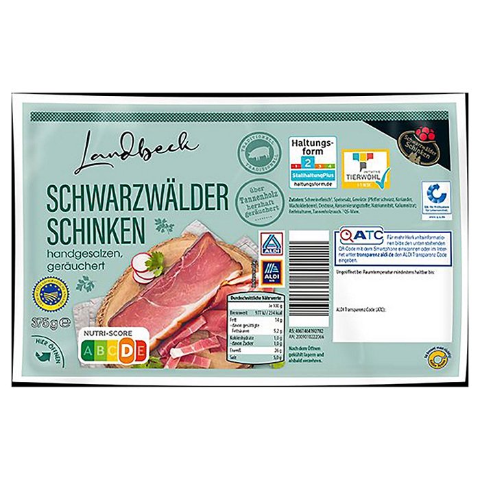 LANDBECK Schinkenstücke 375 g, Schwarzwälder Schinken