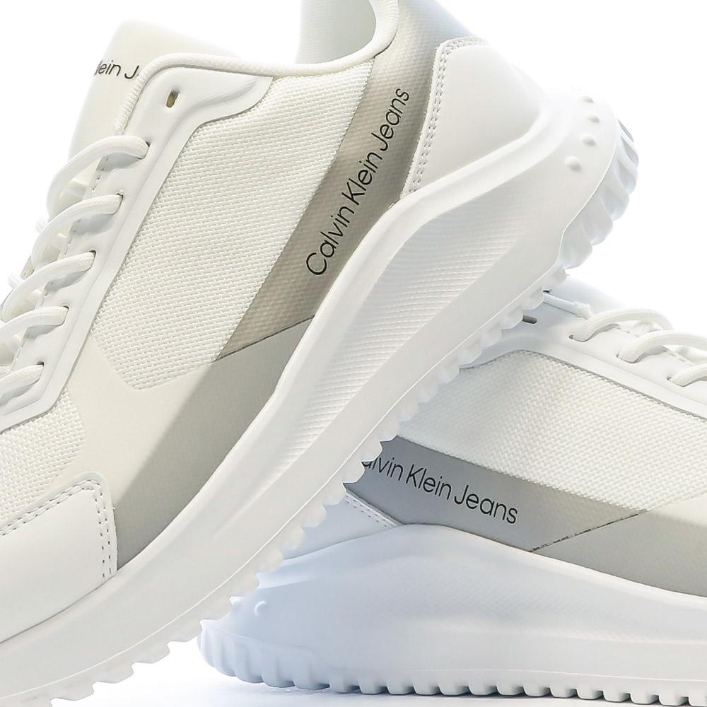 Calvin Klein Jeans Baskets Blanches/Grises Homme Calvin Klein Jeans Eva Runner Lowlaceup