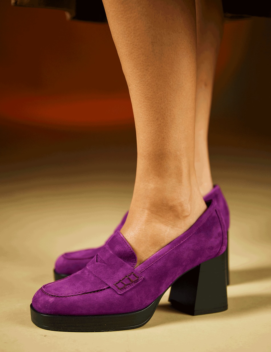 Veloursleder Pumps